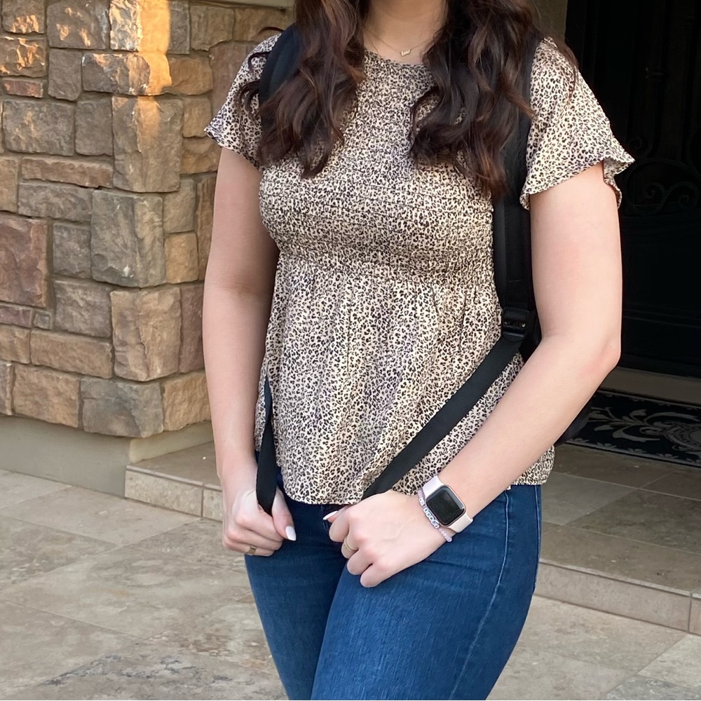 Urban Romantics Leopard Cheetah Blouse Top
